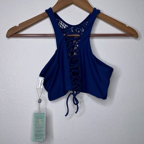 Luli Fama Wanted and Wild Lacey High Neck Halter Womens Size Large - Picture 8 of 10